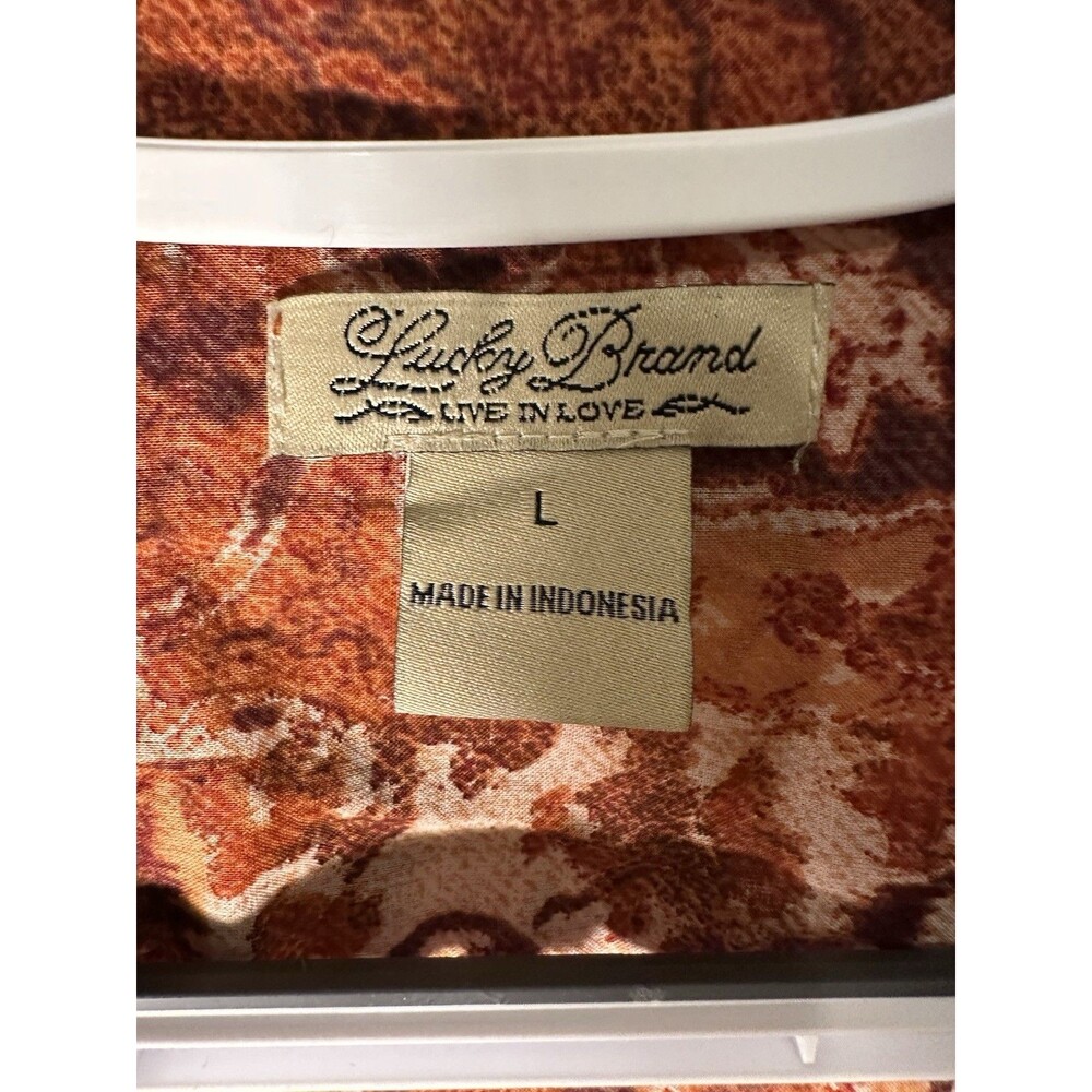 Lucky Brand Patchwork Boho Button Down Shirt Wome… - image 3